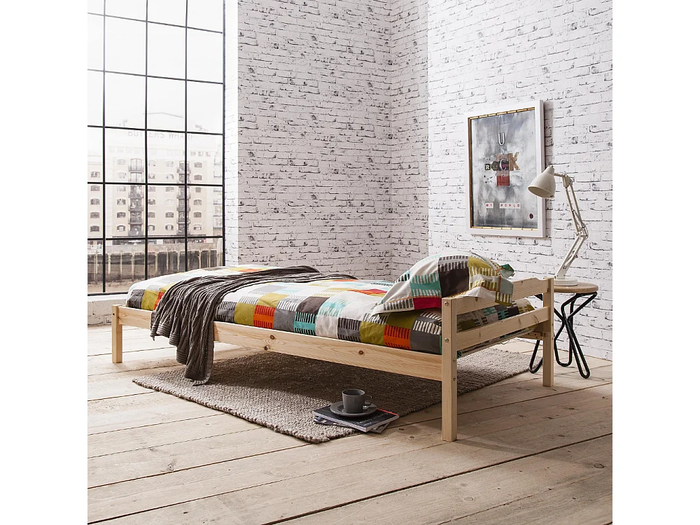 Noa & Nani Sussex Single Bed 3ft Bed Frame in Natural Pine