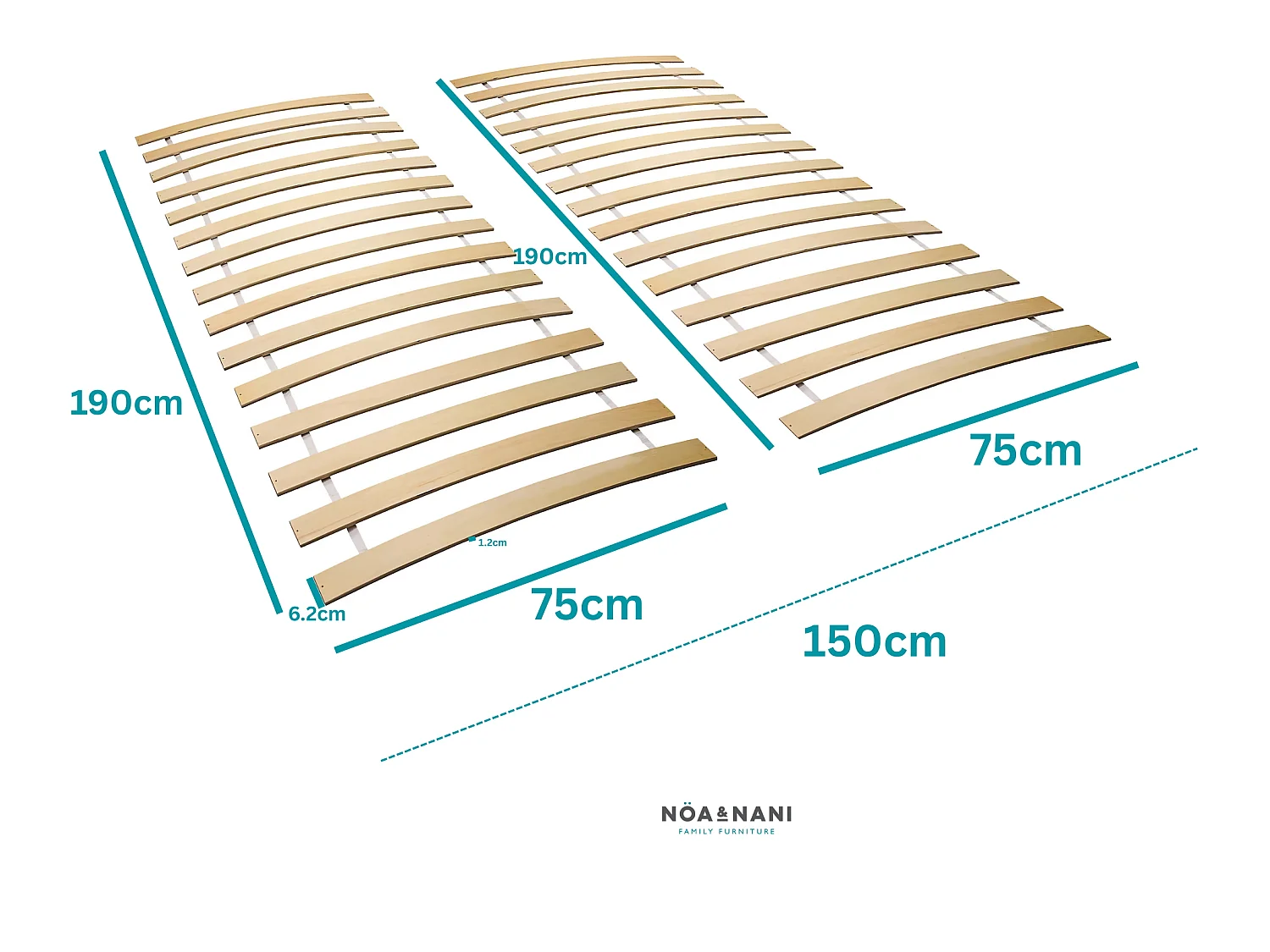 Noa & Nani Wooden Slats for King Size Bed