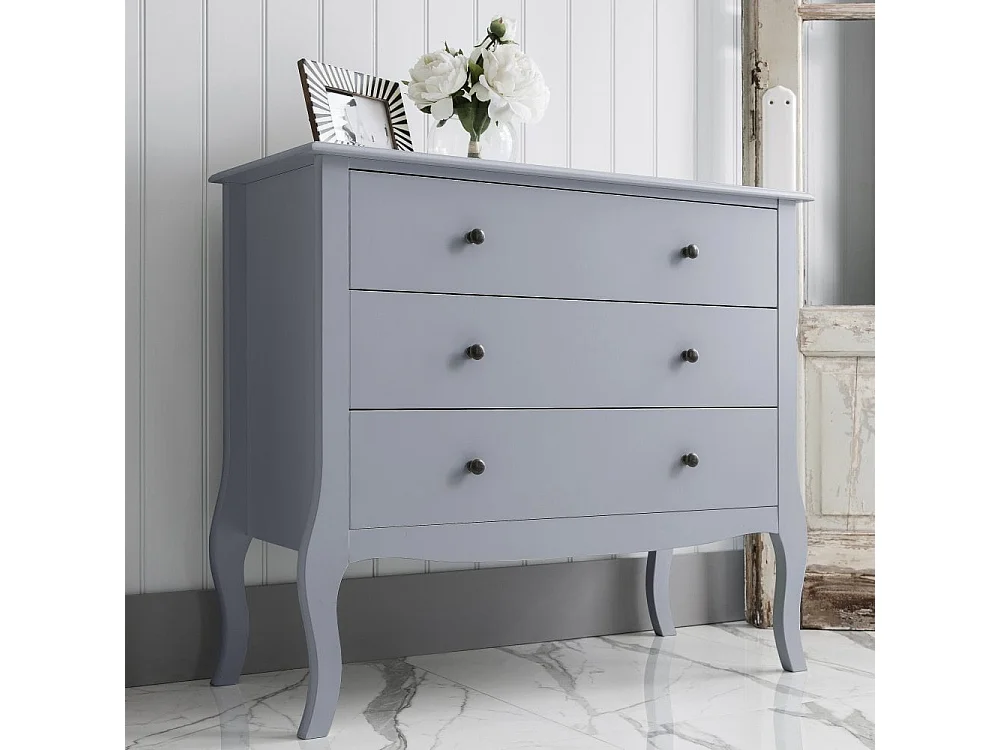 Noa & Nani Camille Chest of Drawers 3 Drawer in Silk Grey