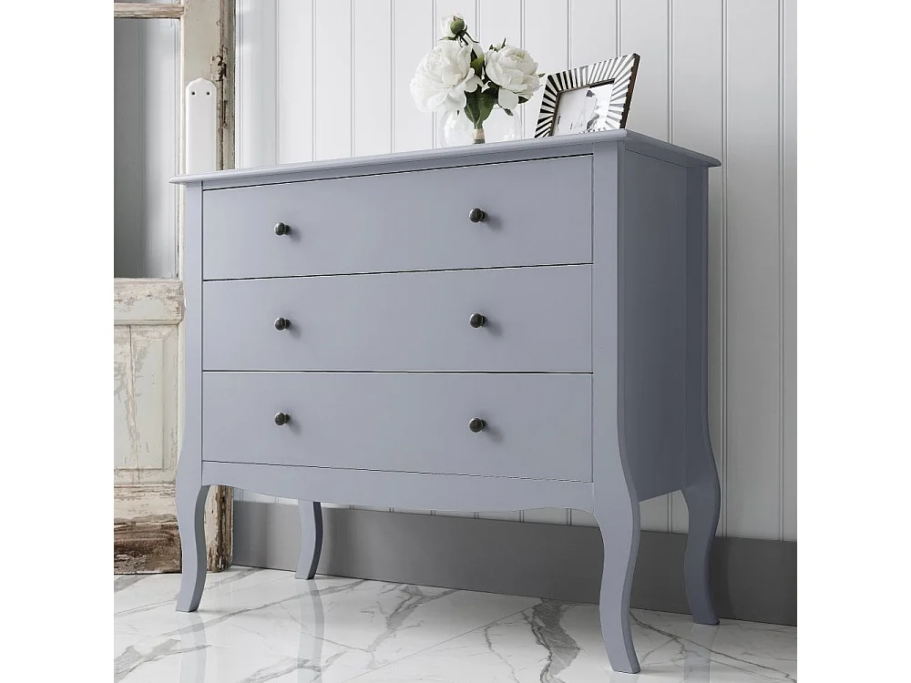 Noa & Nani Camille Chest of Drawers 3 Drawer in Silk Grey