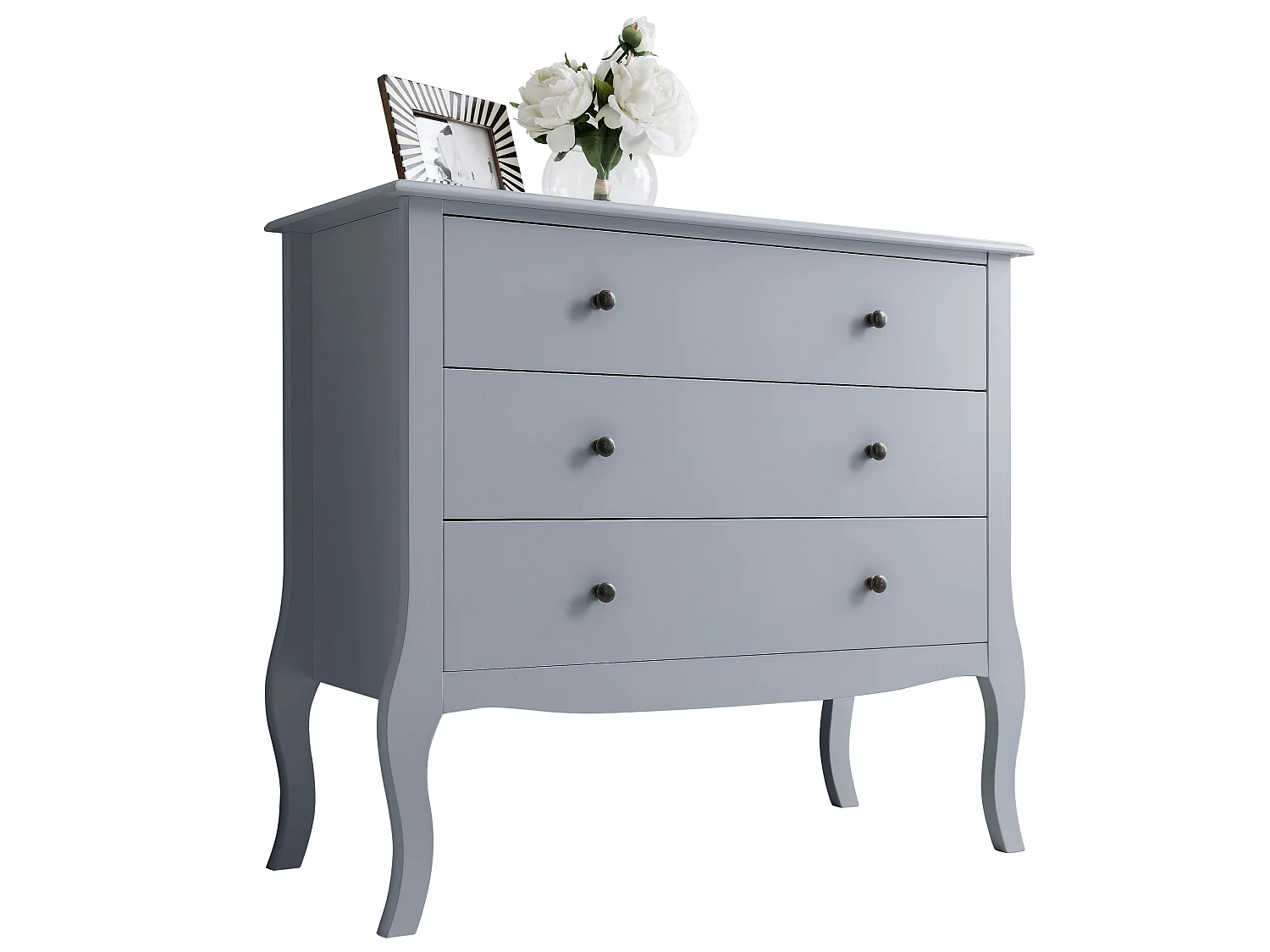 Noa & Nani Camille Chest of Drawers 3 Drawer in Silk Grey