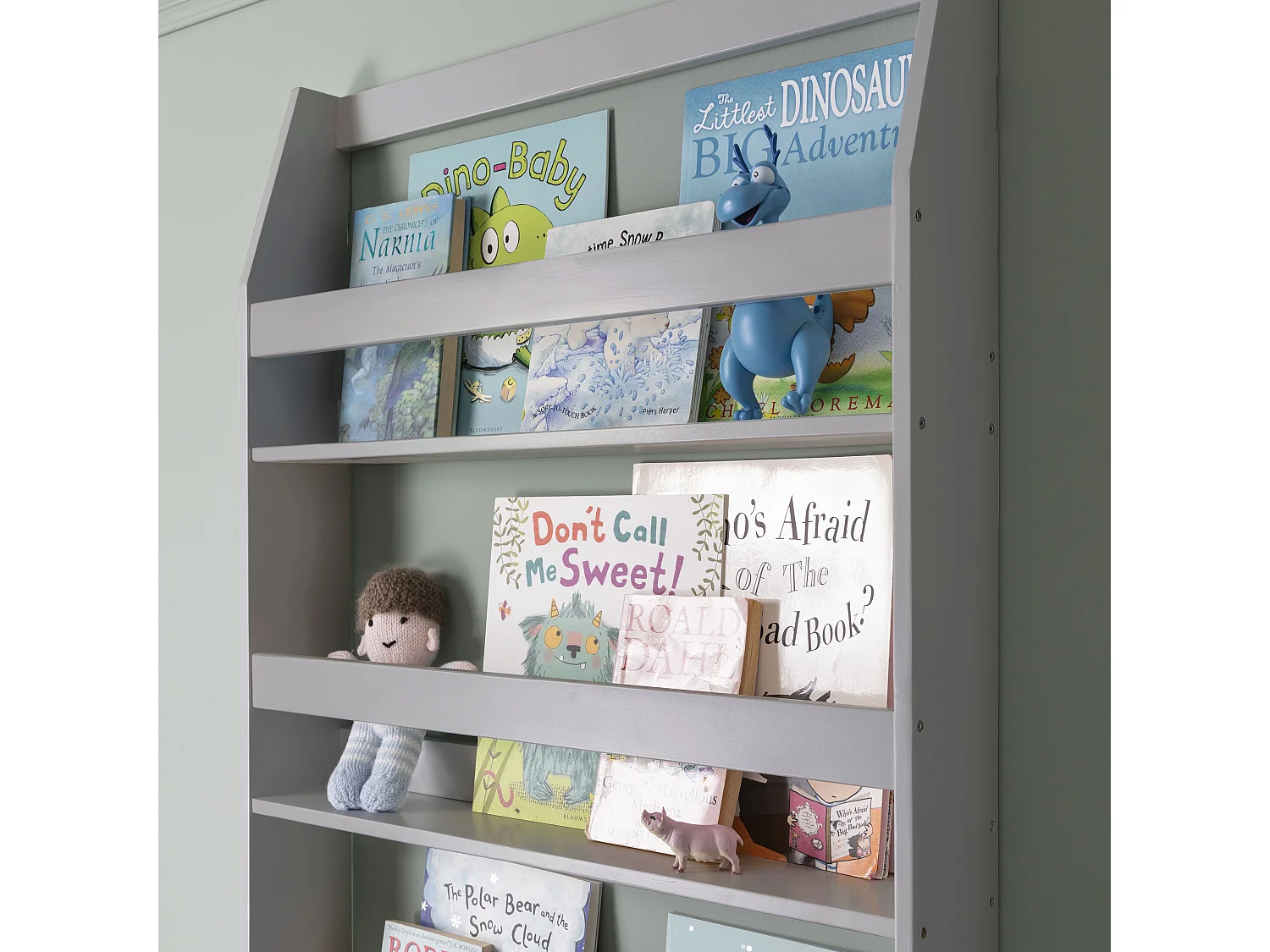 Noa & Nani Hakan Display 3 Shelf Bookcase Wall Mounted in Silk Grey