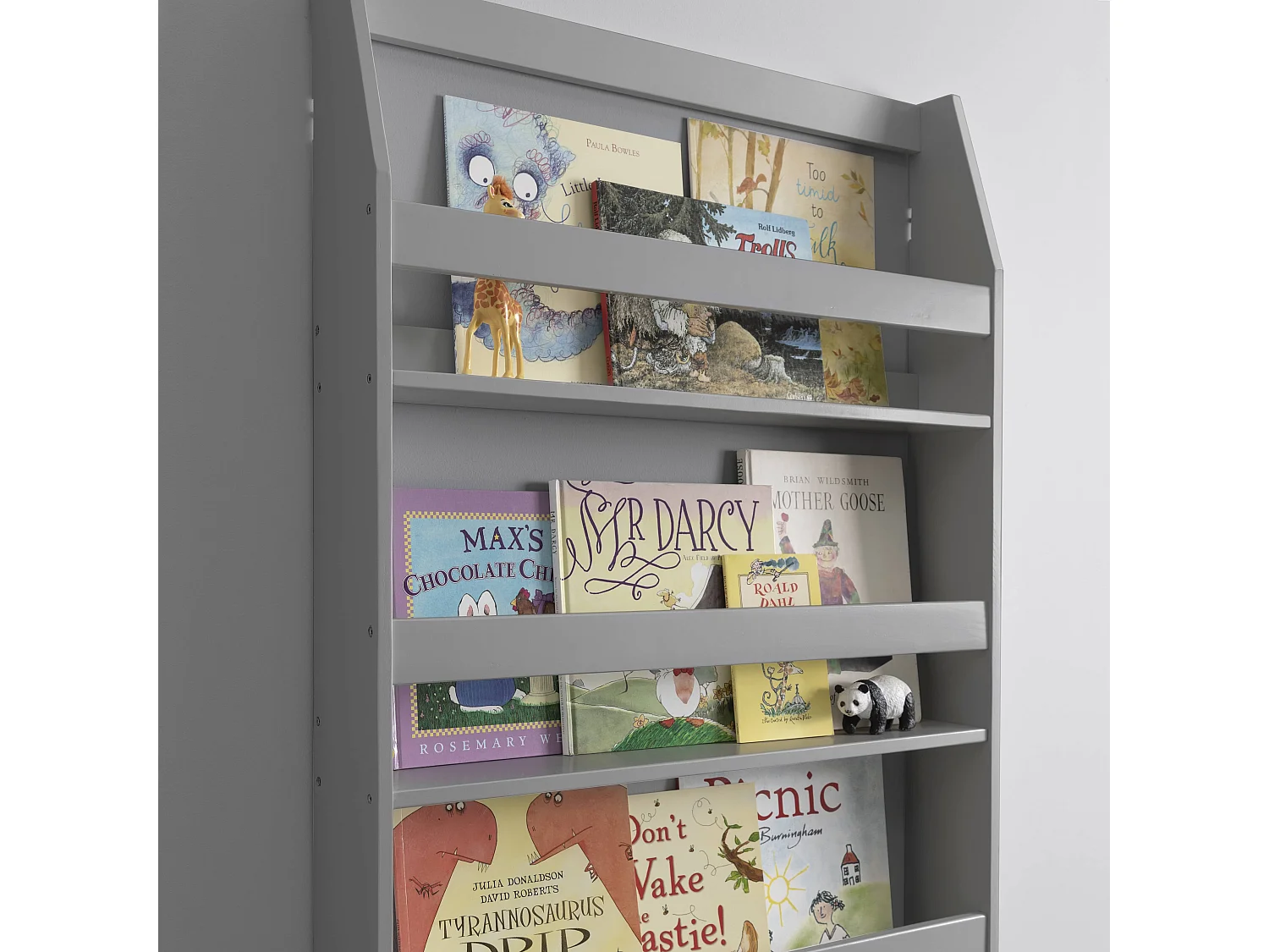 Noa & Nani Hakan Display 3 Shelf Bookcase Wall Mounted in Silk Grey