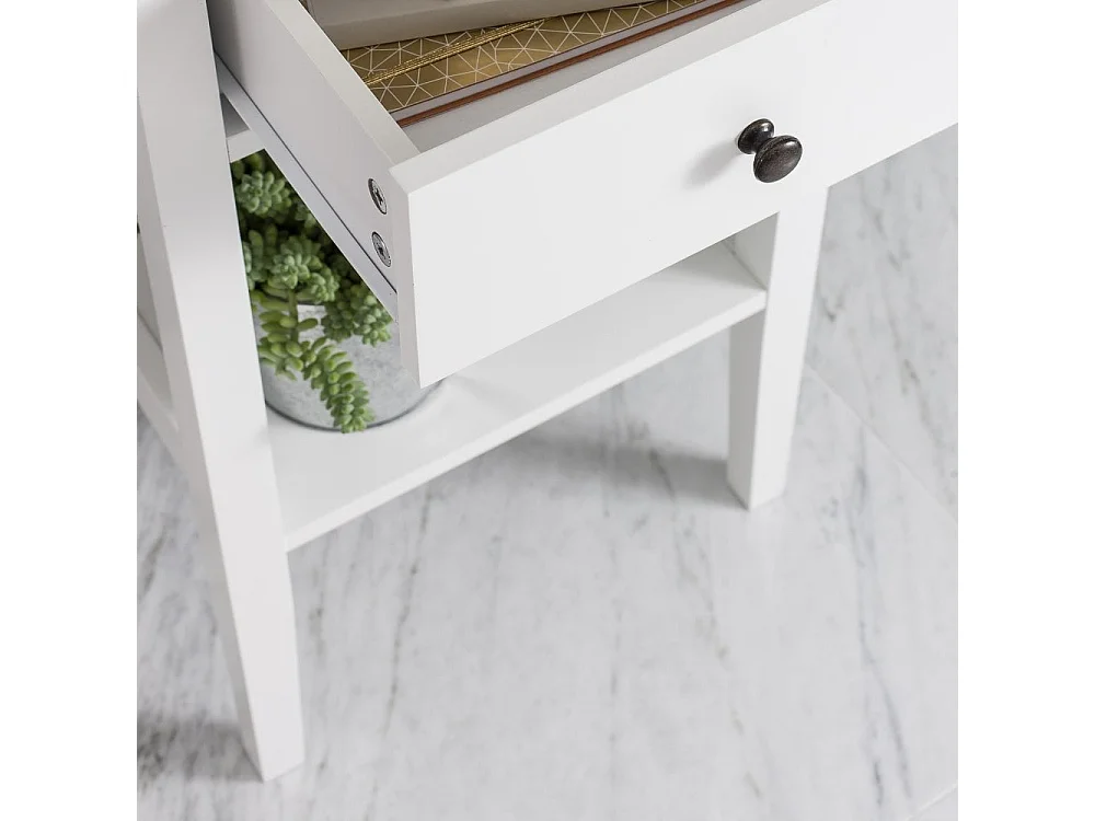 Noa & Nani Trend Bedside Cabinet with Drawer in White