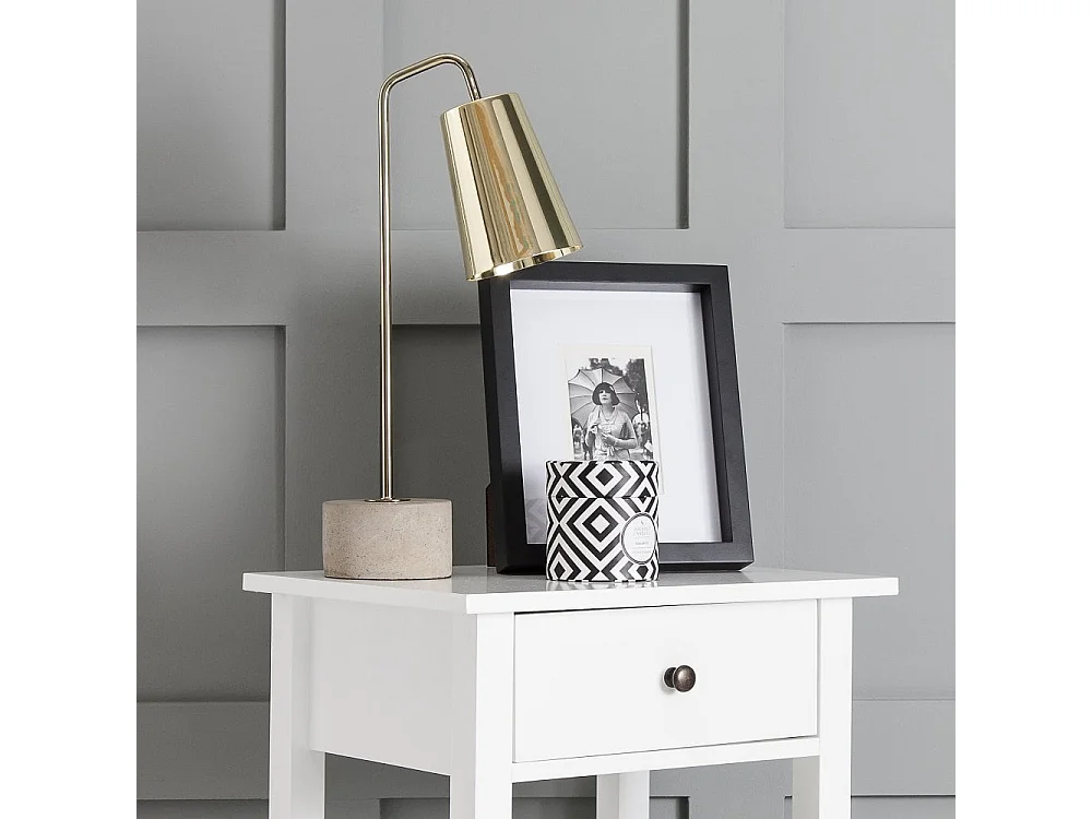 Noa & Nani Trend Bedside Cabinet with Drawer in White