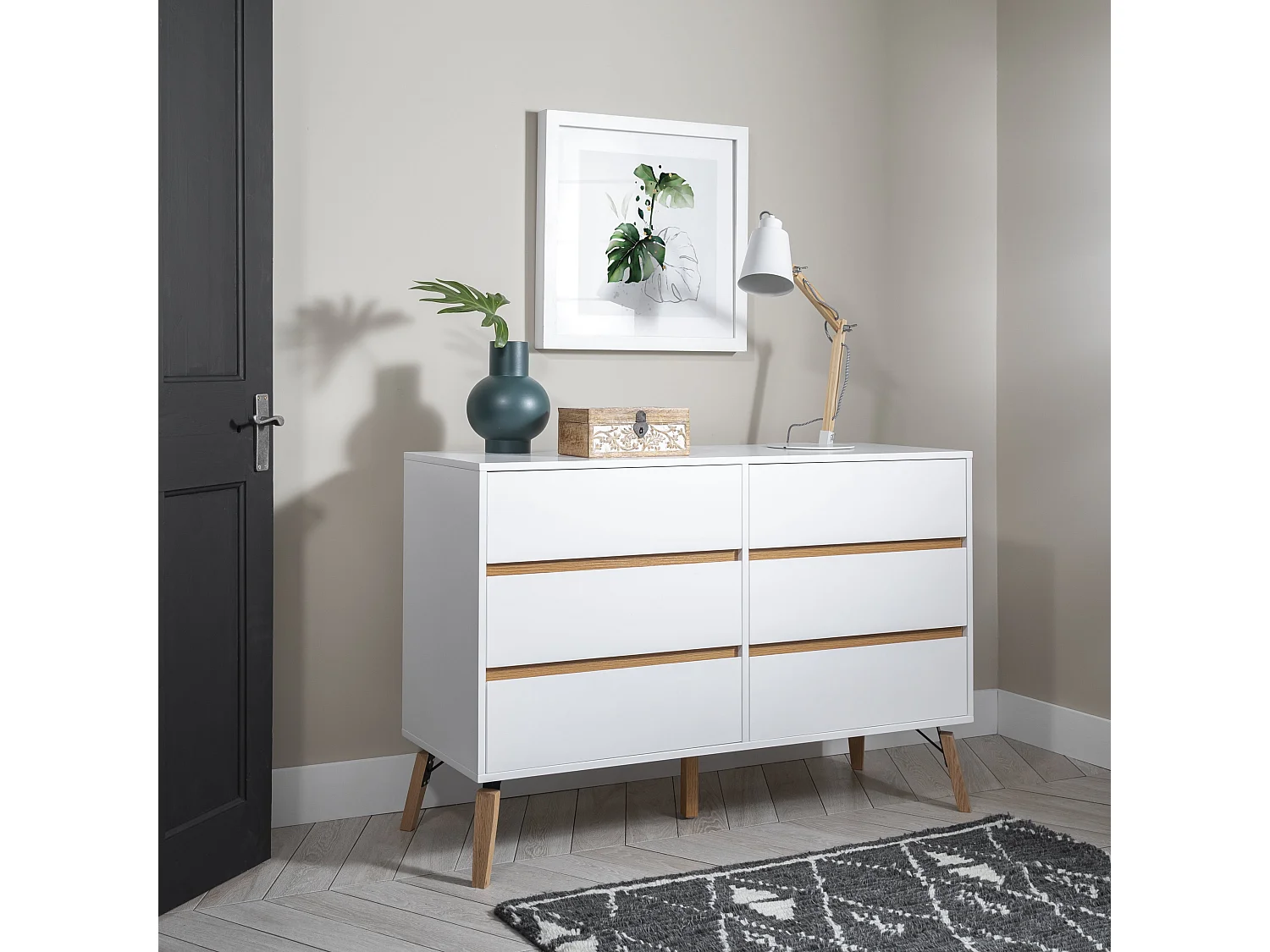Noa & Nani Otto Chest of Drawers 6 Drawer in White