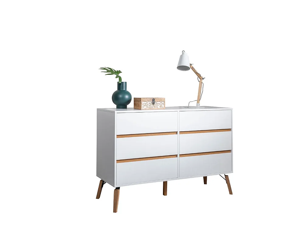 Noa & Nani Otto Chest of Drawers 6 Drawer in White
