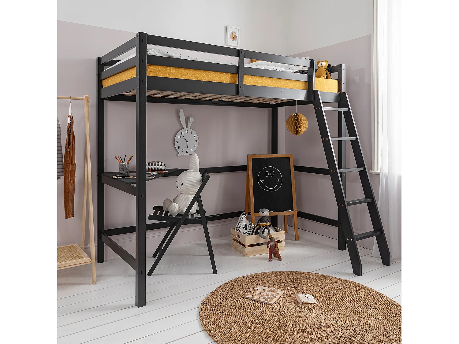 Noa & Nani Thomas High Sleeper Cabin Bed in Anthracite