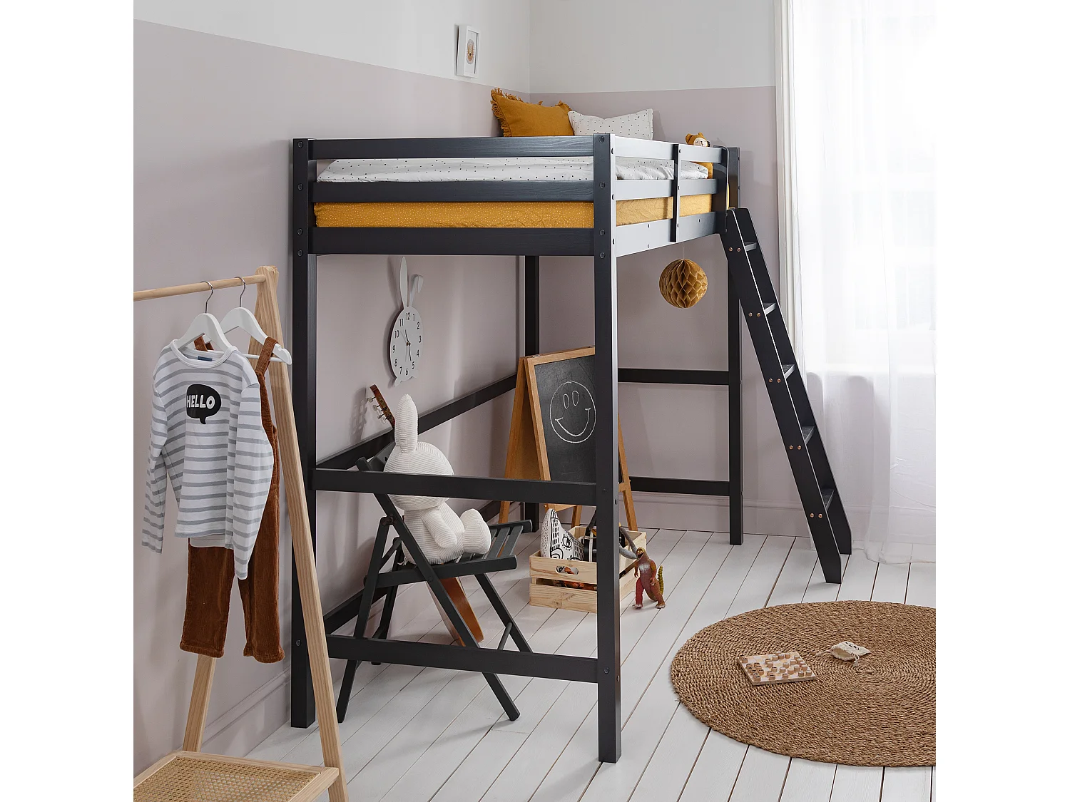 Noa & Nani Thomas High Sleeper Cabin Bed in Anthracite