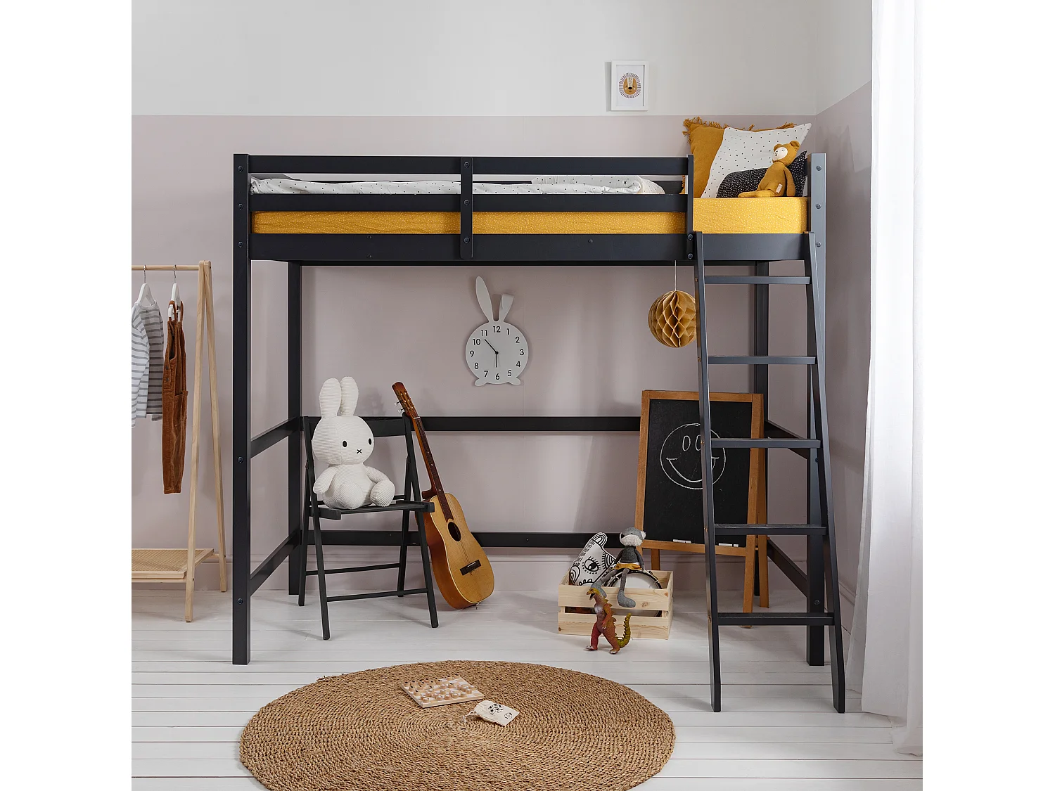 Noa & Nani Thomas High Sleeper Cabin Bed in Anthracite