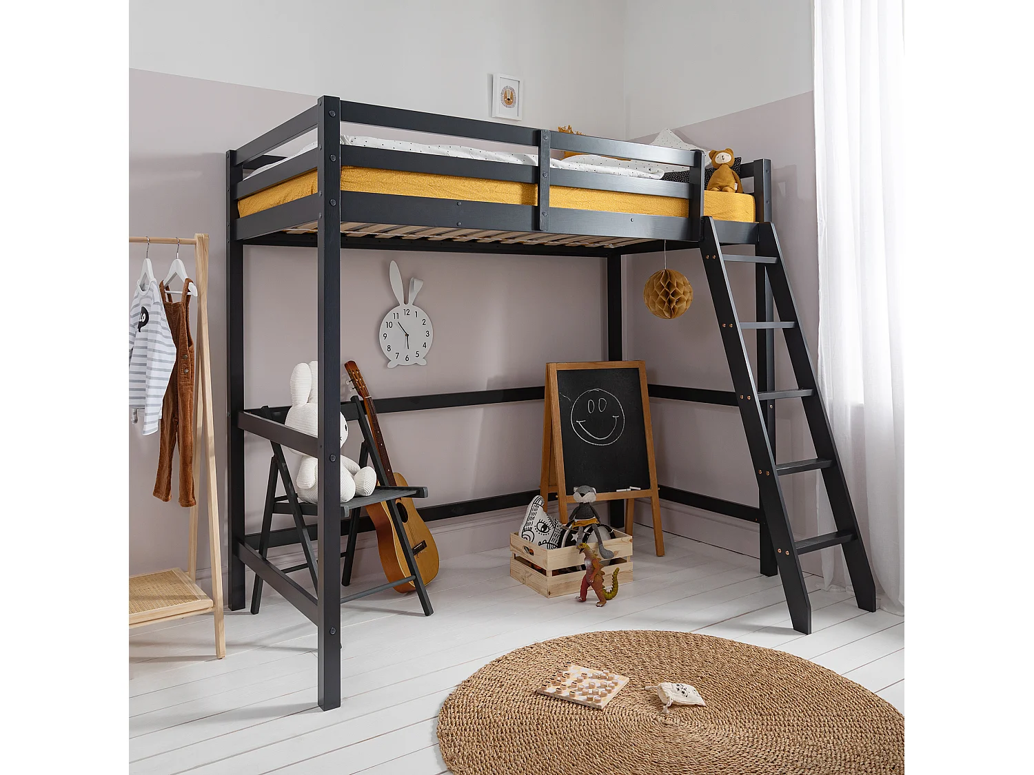 Noa & Nani Thomas High Sleeper Cabin Bed in Anthracite