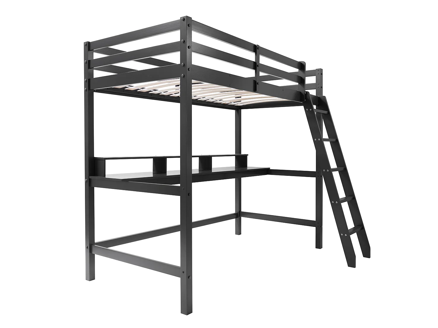 Noa & Nani Thomas High Sleeper with Thea Desk in Anthracite