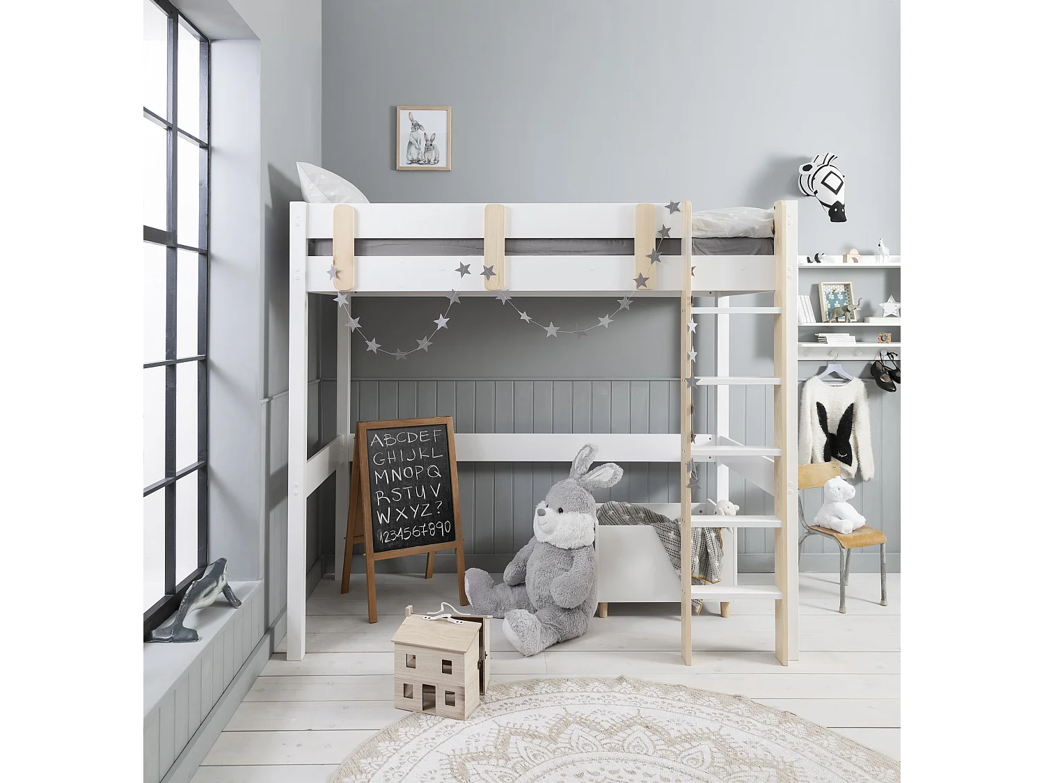Noa & Nani Una Highsleeper Cabin Bed in White