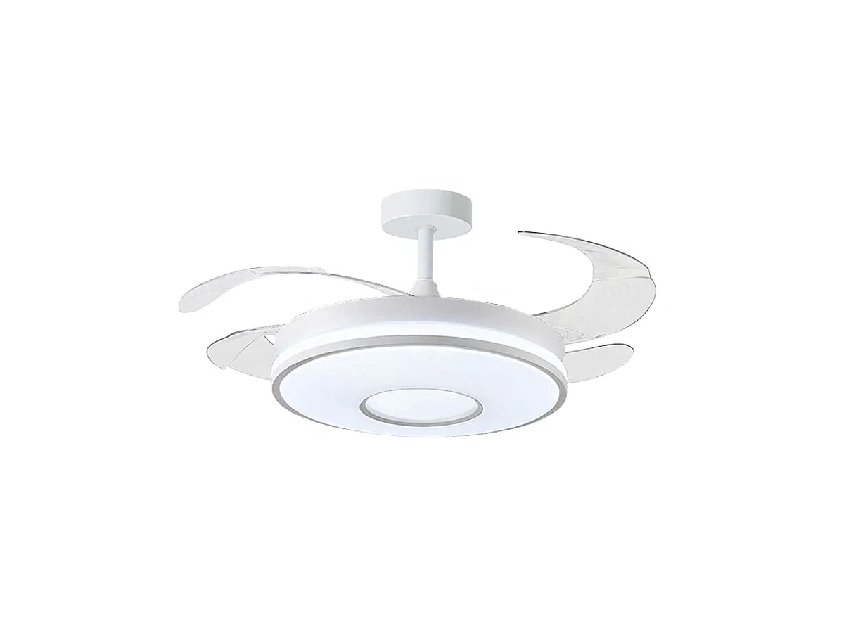Alice Bel Air Deckenventilator 72W 4 Einziehbare Klingen Weiß Ø108 cm