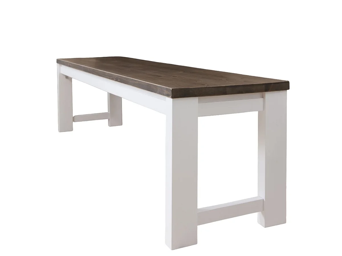 Noa & Nani Nordic Bench in White and Pine