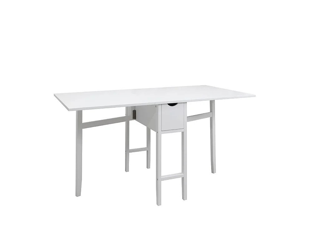 Noa & Nani Gustav Folding Dining Table with Drawer in White
