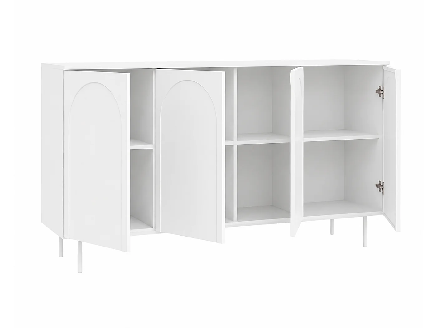Kommode, Weiß, 161 x 42 x 87,6 cm