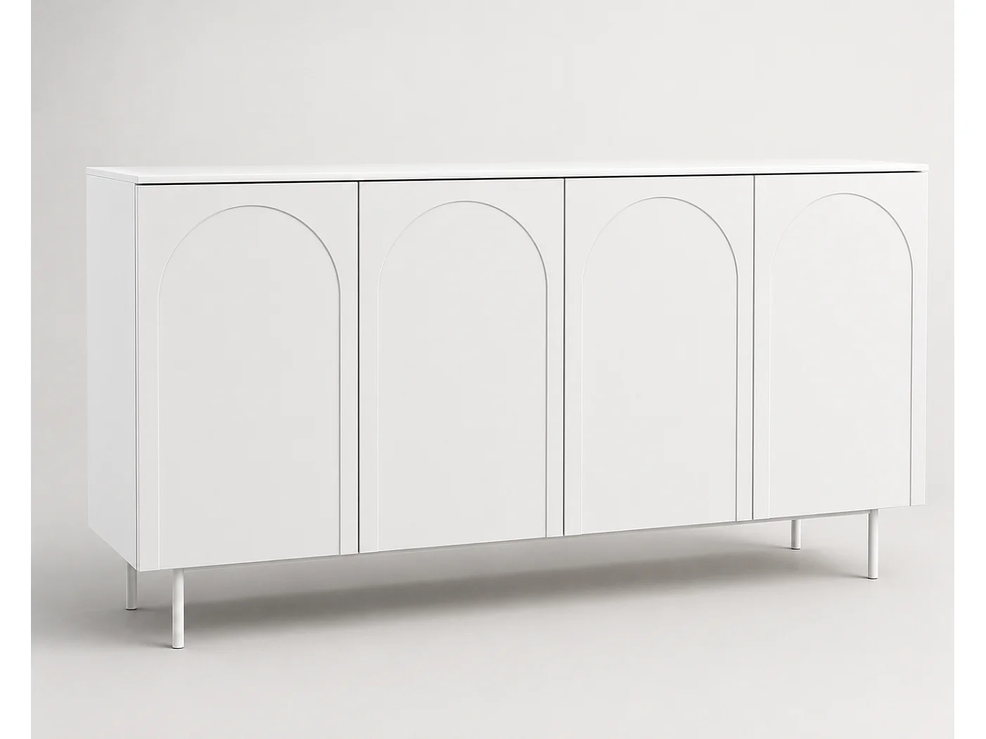 Kommode, Weiß, 161 x 42 x 87,6 cm