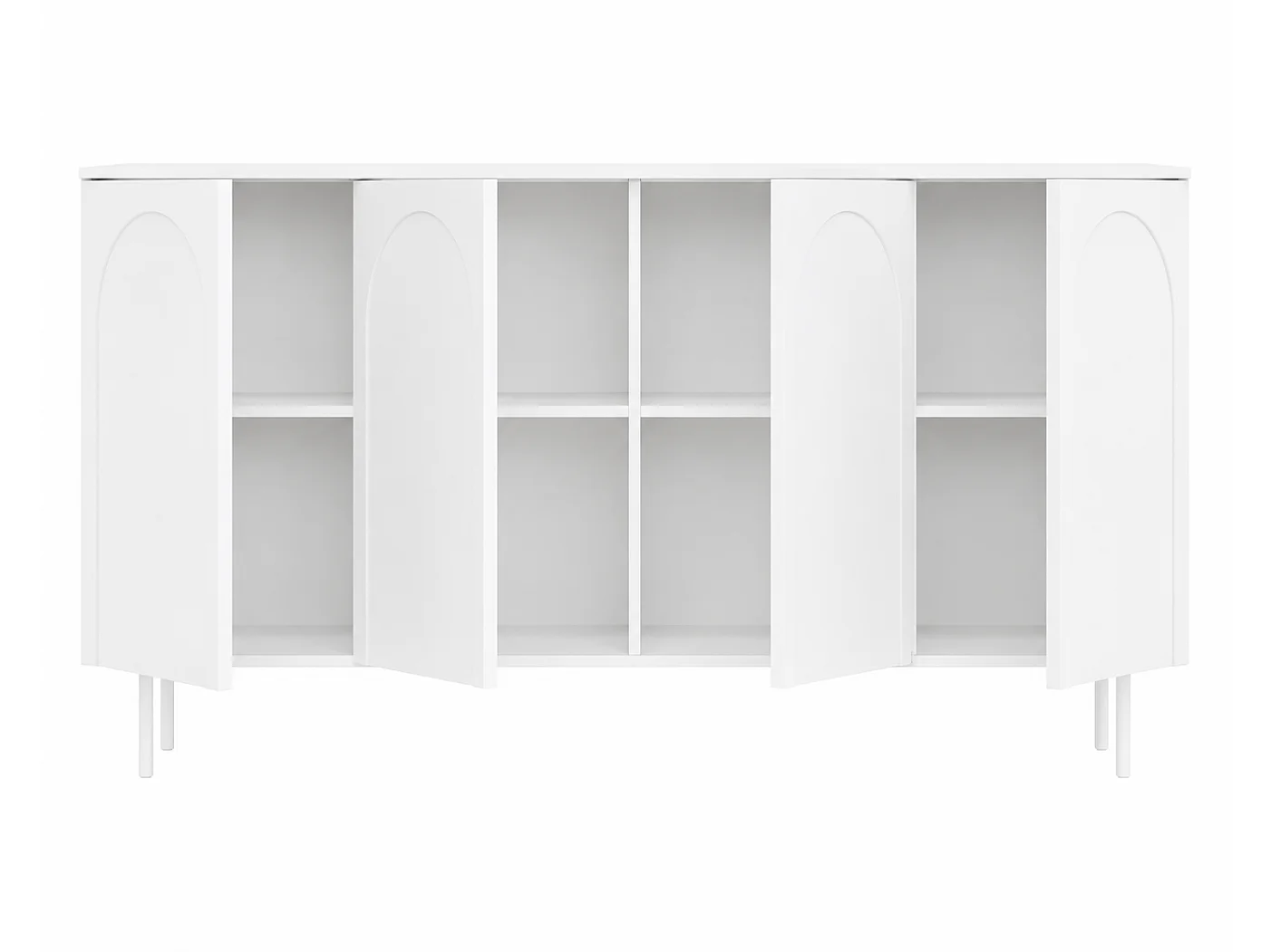 Kommode, Weiß, 161 x 42 x 87,6 cm