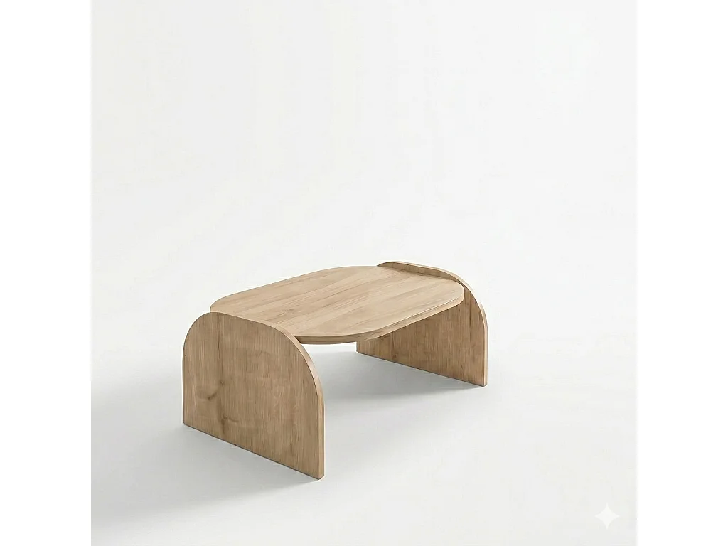 Monde 89 cm Table Basse - Design Modern - Montage Facile (Chêne)