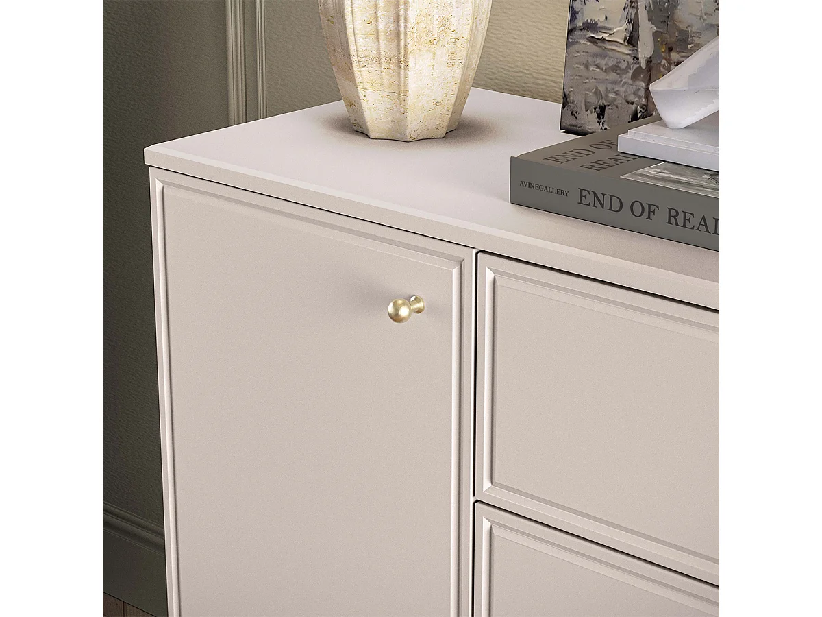 Sideboard 1 Tür 3 Schubladen Sélène Kaschmir