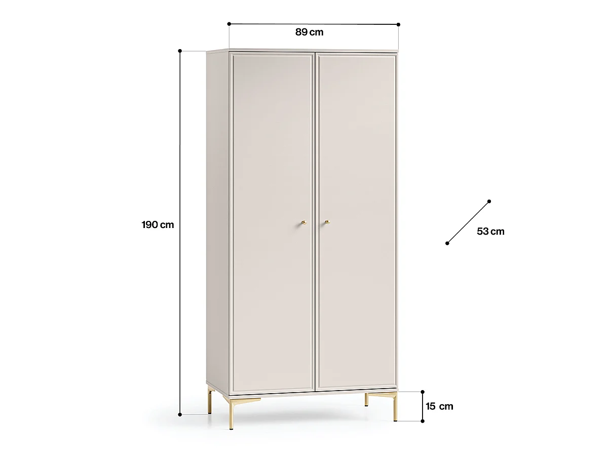 2-türiger Schrank Sélène Cachemire