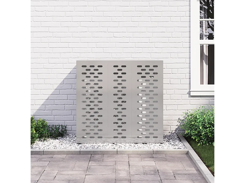 Copertura per condizionatore d'aria esterno moderna in acciaio inossidabile 110x50x105 cm