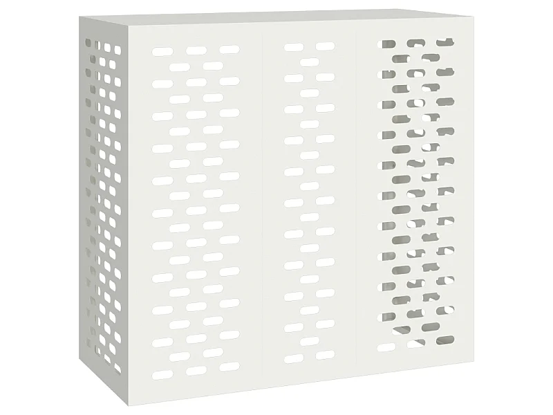 Weiße Abdeckung für Außenklimaanlage 110x50x105 cm - Robustes Kunststoffmaterial