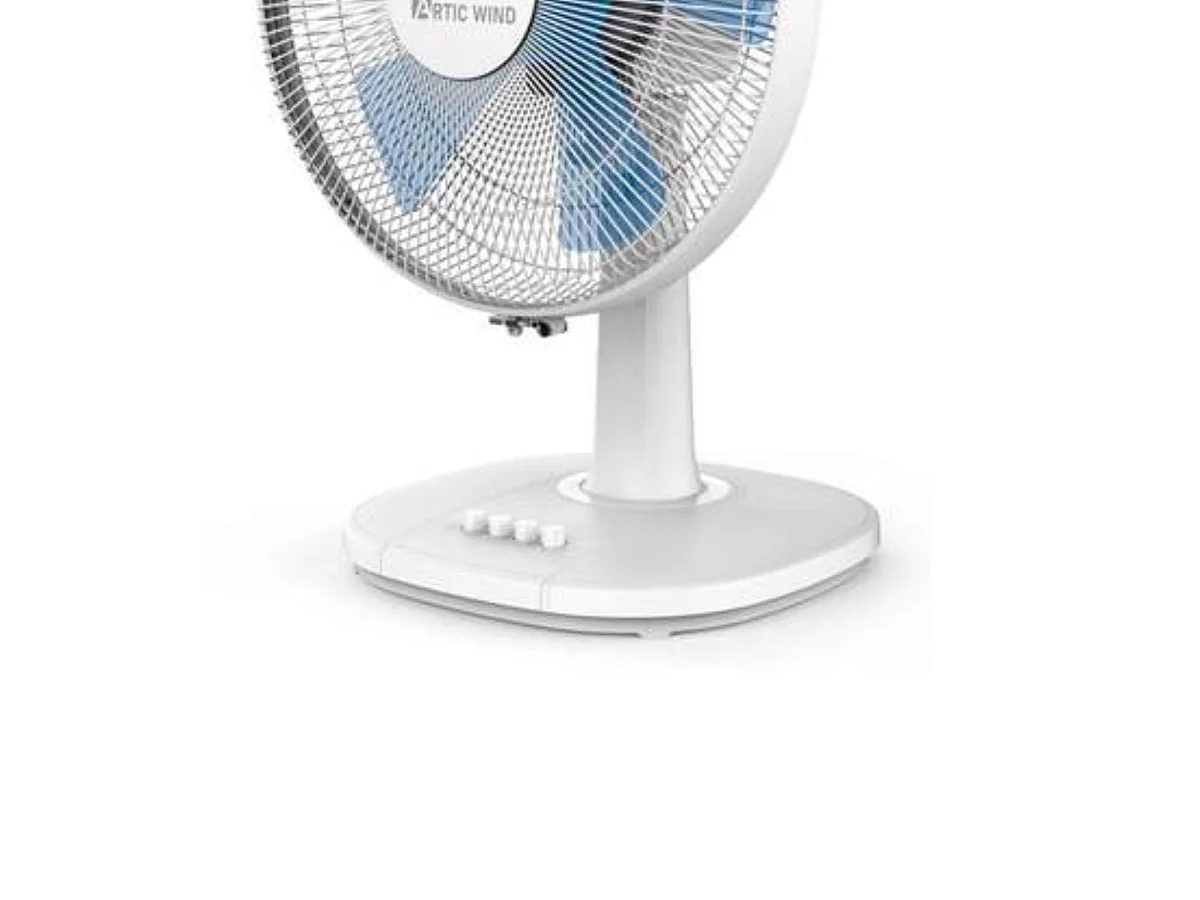 Ventilateur de table S&P Artic Wind 250 37W Blanc Ø22 cm Tête oscillante 3 Vitesses