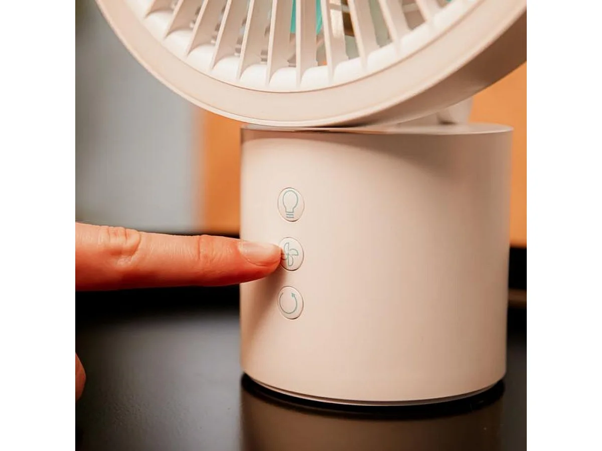 Ventilateur de Table Portable Cecotec EnergySilence 8000 avec 4 Vitesses et Anneau Lumineux LED
