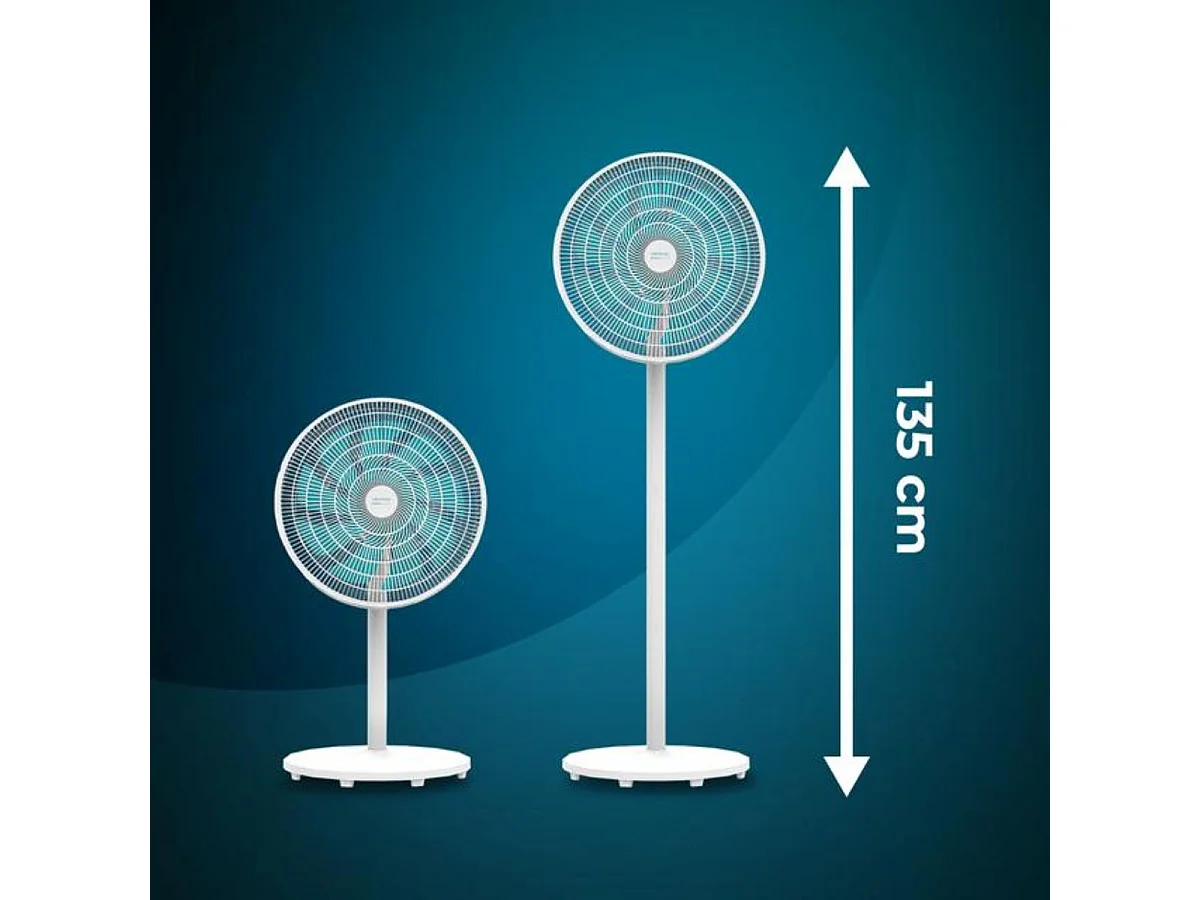 Cecotec EnergySilence 550 3in1 60W Witte Ventilator: Staand, Bureau, Muur - 3 Snelheden, 80º Oscillatie, Verstelbare Hoogte