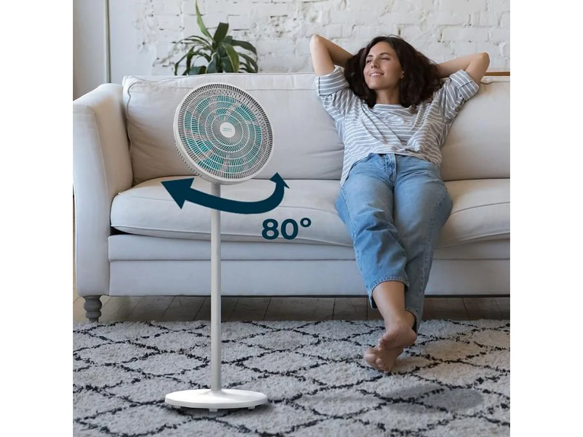 Cecotec EnergySilence 550 3in1 60W Witte Ventilator: Staand, Bureau, Muur - 3 Snelheden, 80º Oscillatie, Verstelbare Hoogte