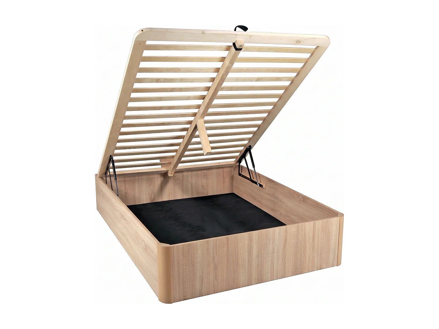 Sommier coffre 120 x 200 cm avec bois massif - Naturel clair - TALISO de YSMÉE