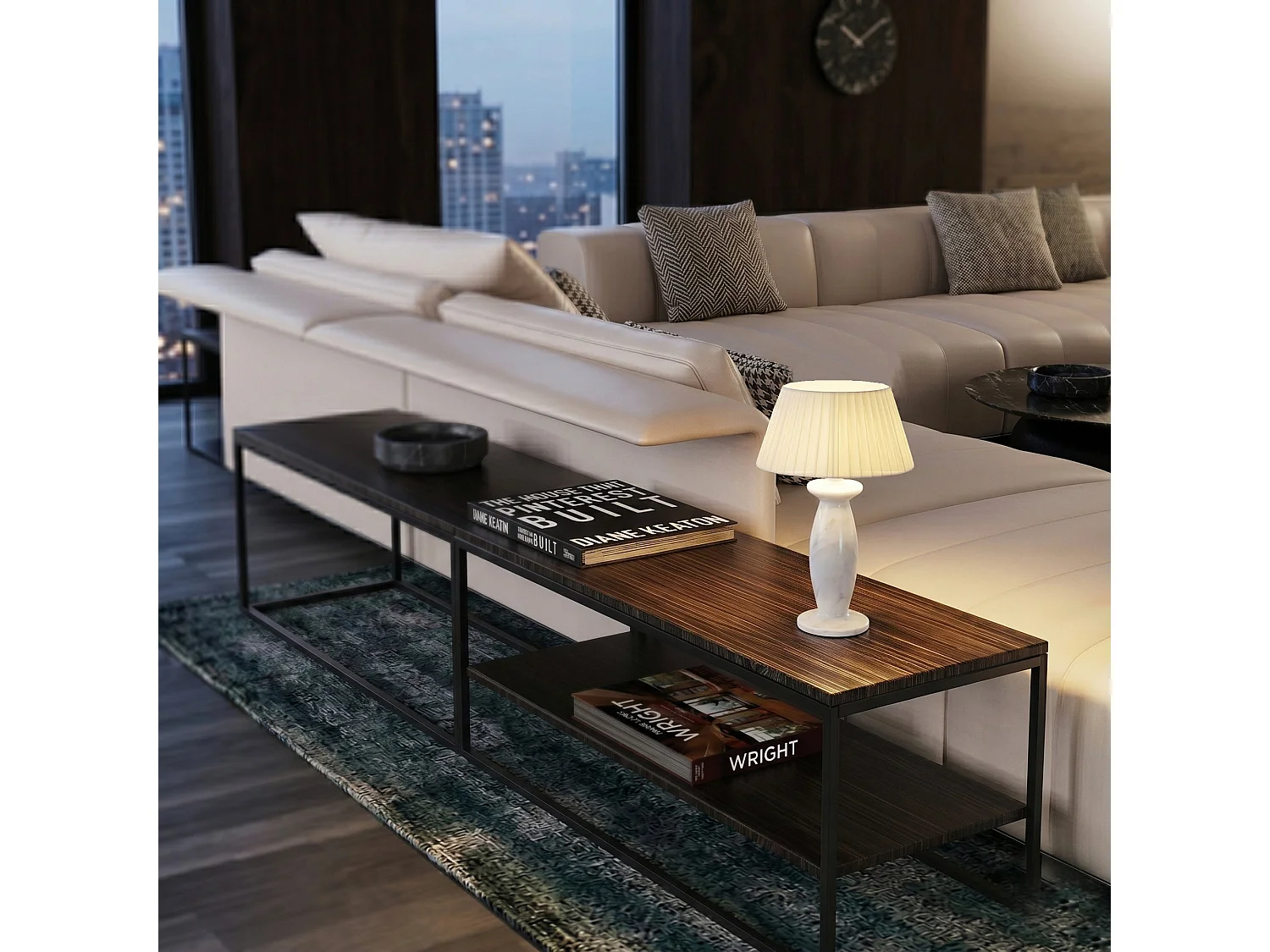 Lampe de table intérieur PING WHITE MARBLE H32,5cm