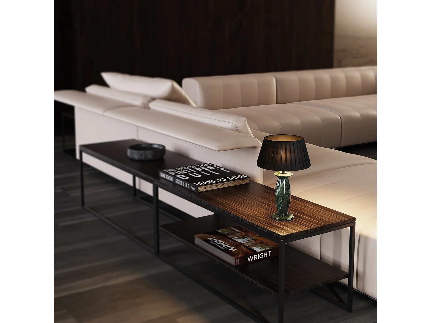 Lampe de table intérieur PING GREEN MARBLE H32,5cm