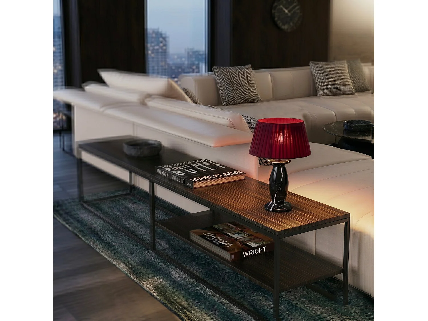 Lampe de table intérieur PING BLACK MARBLE H32,5cm