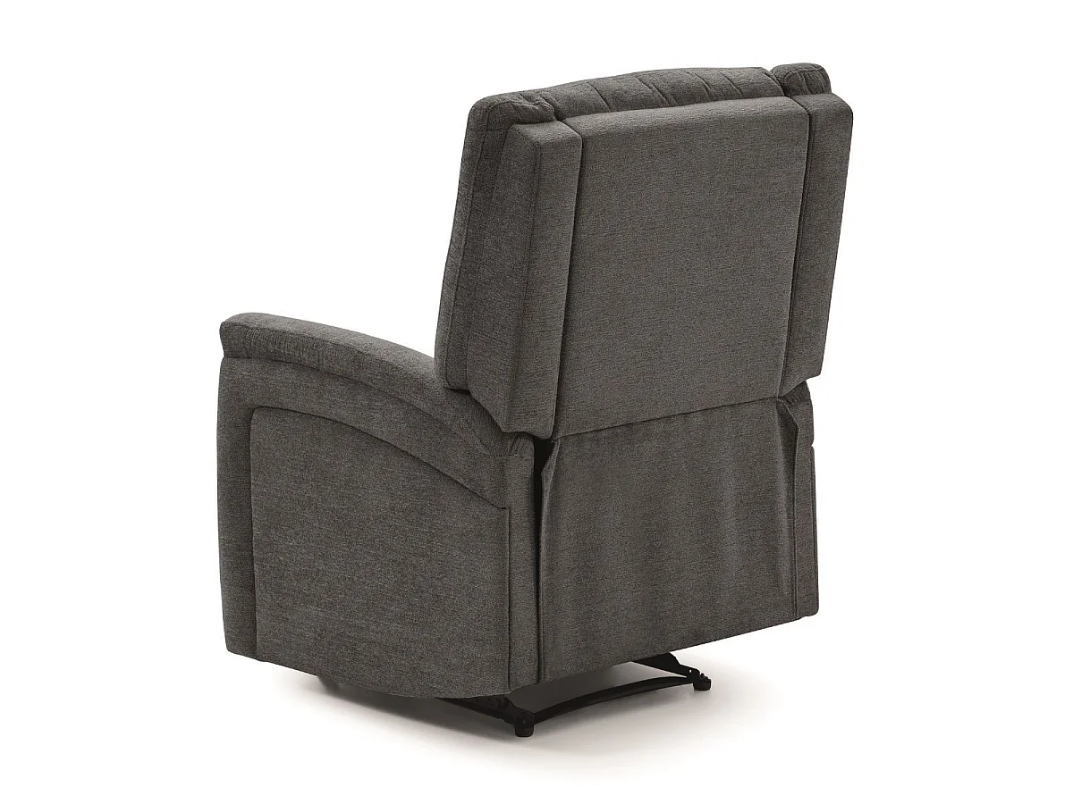 Fauteuil relax électrique tissu polyester gris foncé - MELILLA
