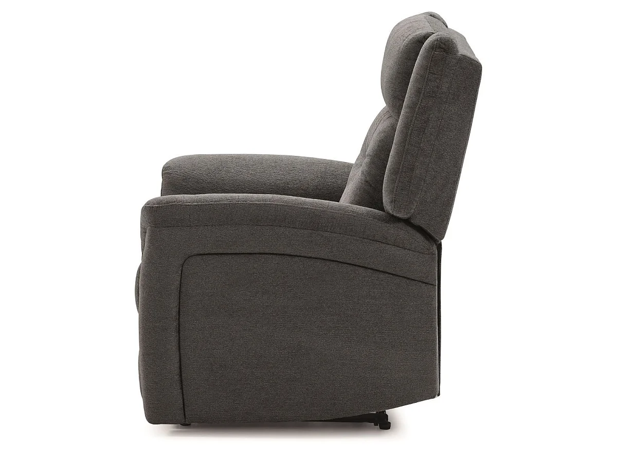 Fauteuil relax électrique tissu polyester gris foncé - MELILLA