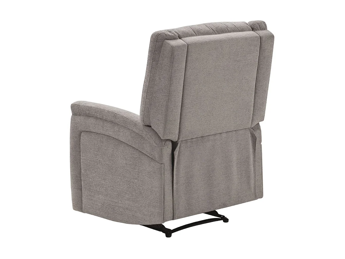 Fauteuil relax électrique tissu polyester gris clair - MELILLA