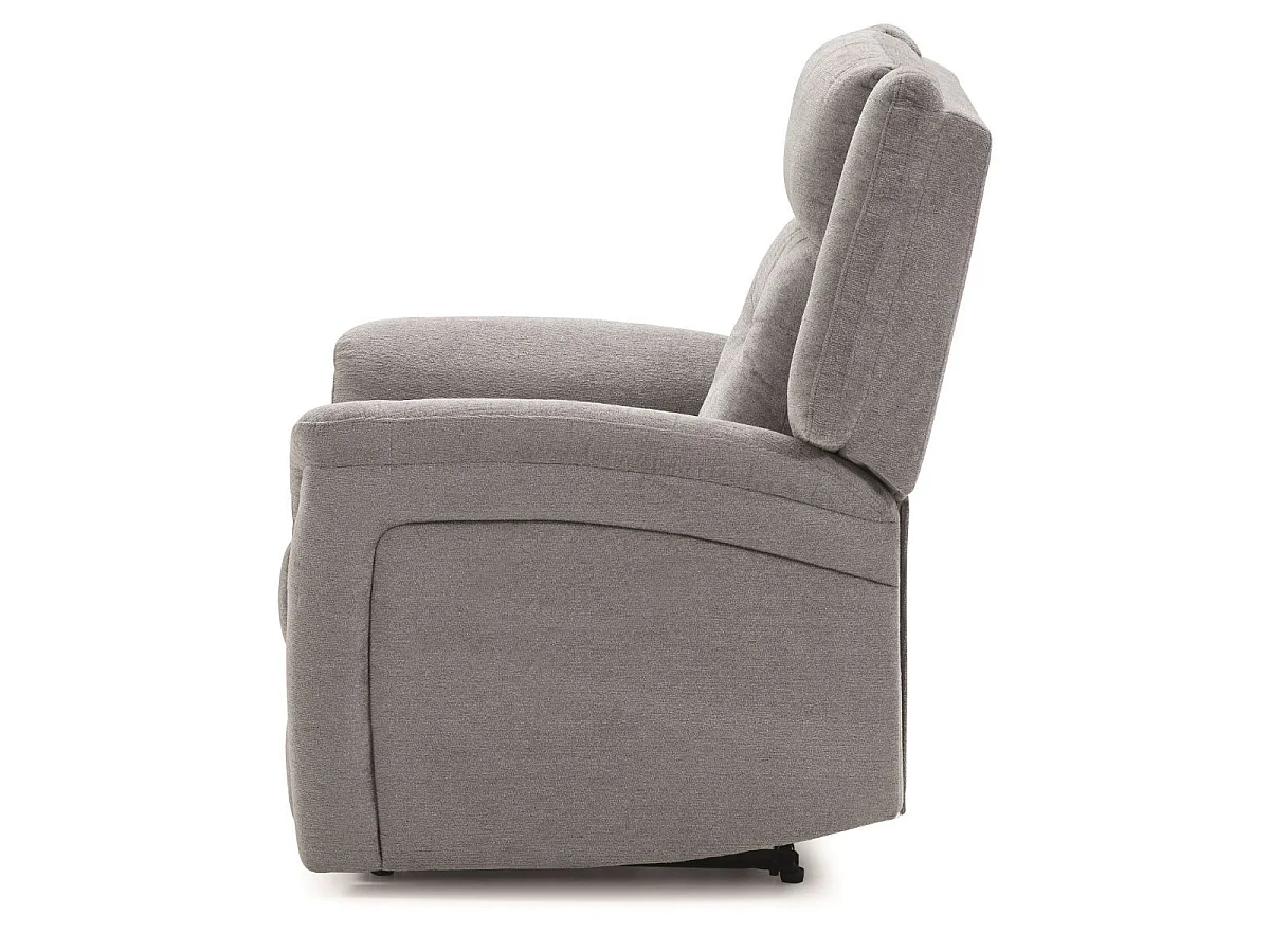 Fauteuil relax électrique tissu polyester gris clair - MELILLA