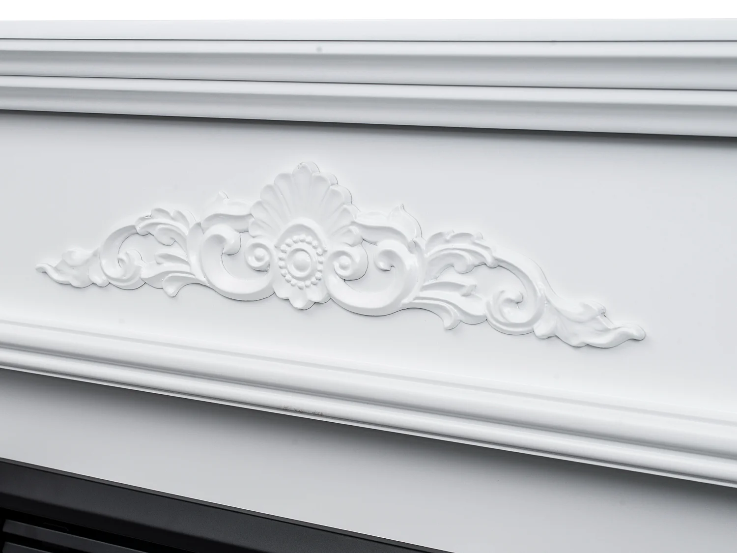 Cheminée électrique à poser - Avec manteau - L140 x P37 x H112 cm - Blanc - OTEMANU