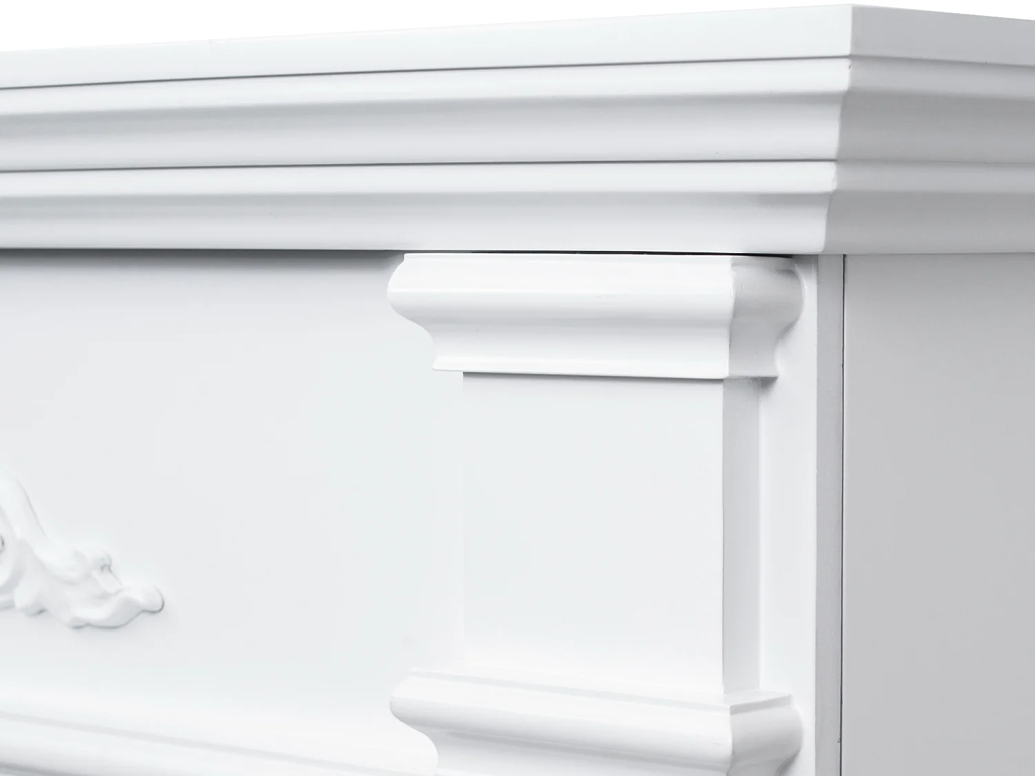 Cheminée électrique à poser - Avec manteau - L140 x P37 x H112 cm - Blanc - OTEMANU