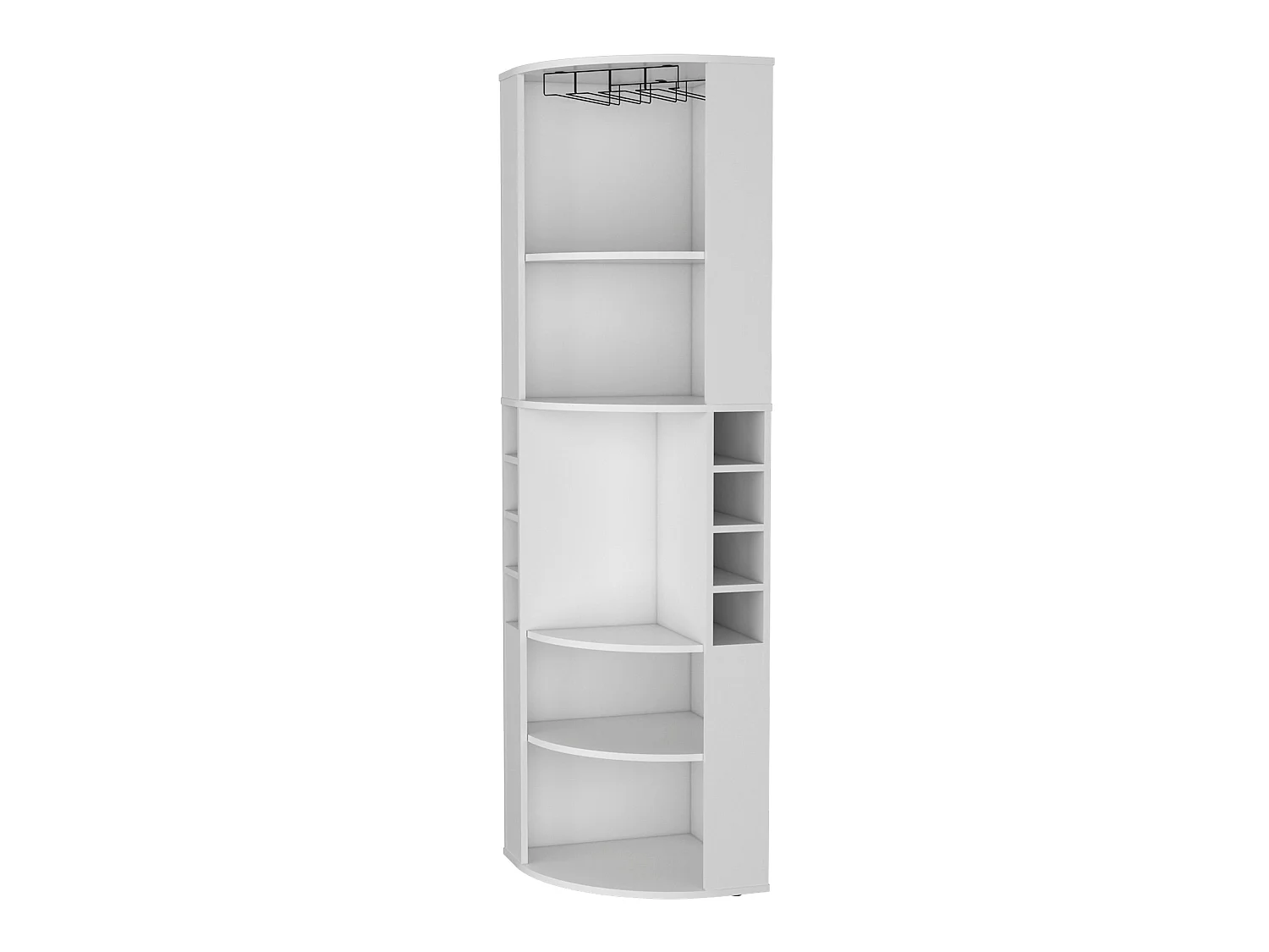 Meuble bar d’angle SO-HI avec porte-bouteilles et porte-gobelets