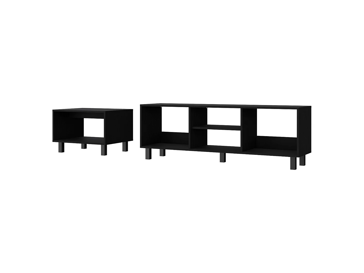 Ensemble Eclipse : Meuble TV et table basse au design moderne.