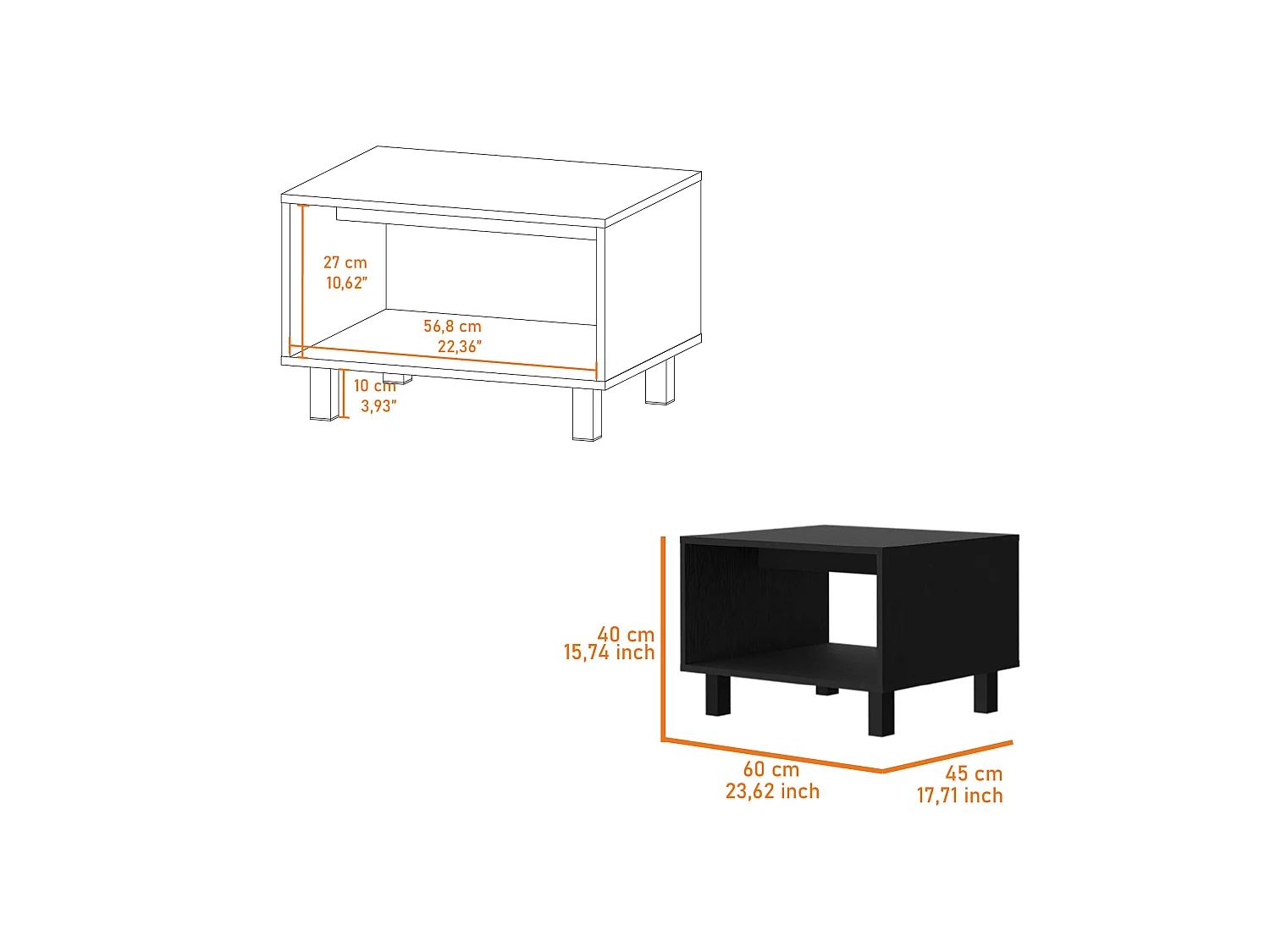 Ensemble Eclipse : Meuble TV et table basse au design moderne.