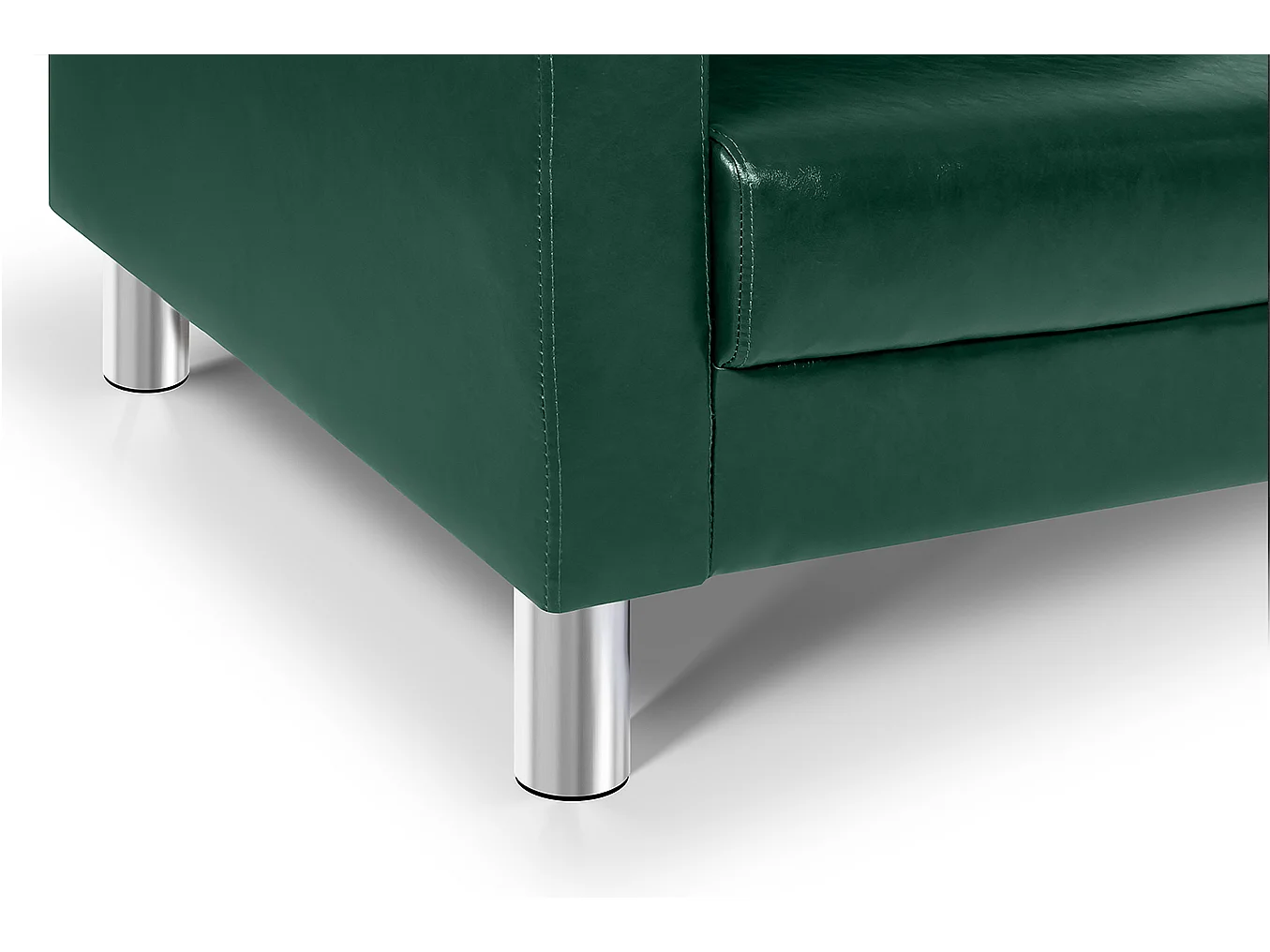 Divano 2 Posti In Ecopelle Verde abete – Charlie