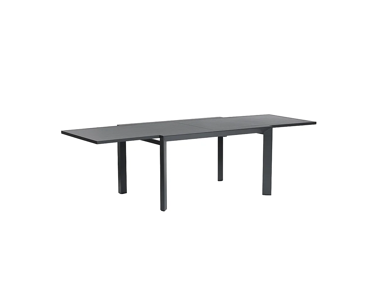 Table de jardin en aluminium gris extensible 6/10 pers.
