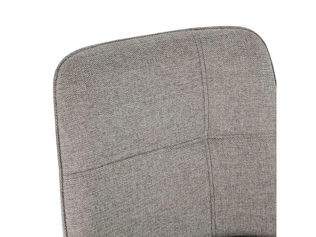 Lot de 6 chaises pivotantes tissu maillé gris surpiqûres décalées et pieds en métal noir - MICHAL