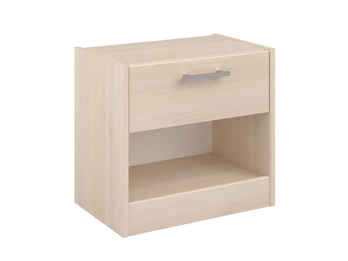 Chambre lit 90x190 avec 1 chevet et 1 commode - CHARLINE
