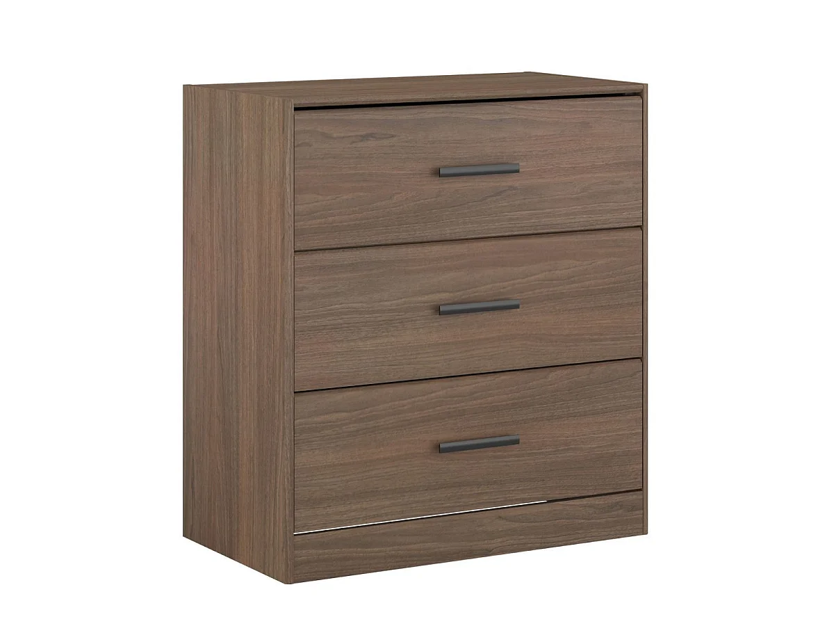 Chambre complète lit 140x190 avec 2 chevets 1 armoire 3P et 1 commode - KASUAL